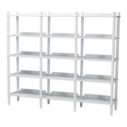 Baxton Studio Lucera Bobbin 5-Tier Display Shelf, White